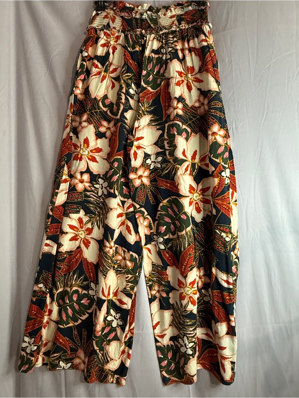 Patrons of Peace Navy Floral Wide Leg Pants